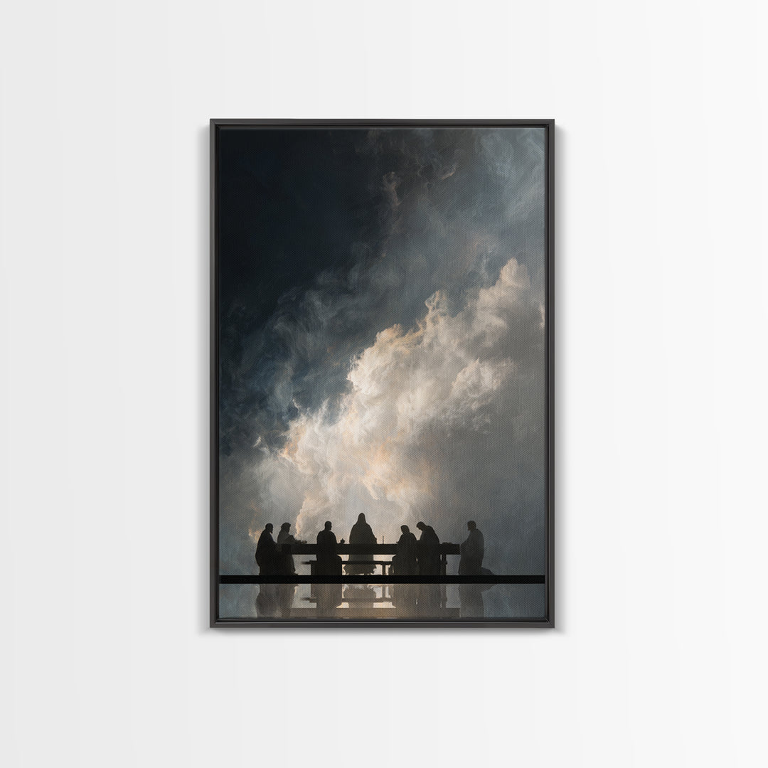 Divine Banquet – Framed Canvas Print – Jesus Painting – Christian Wall Art – Christian Art Canvas – Christian Art – Modern Christian Art