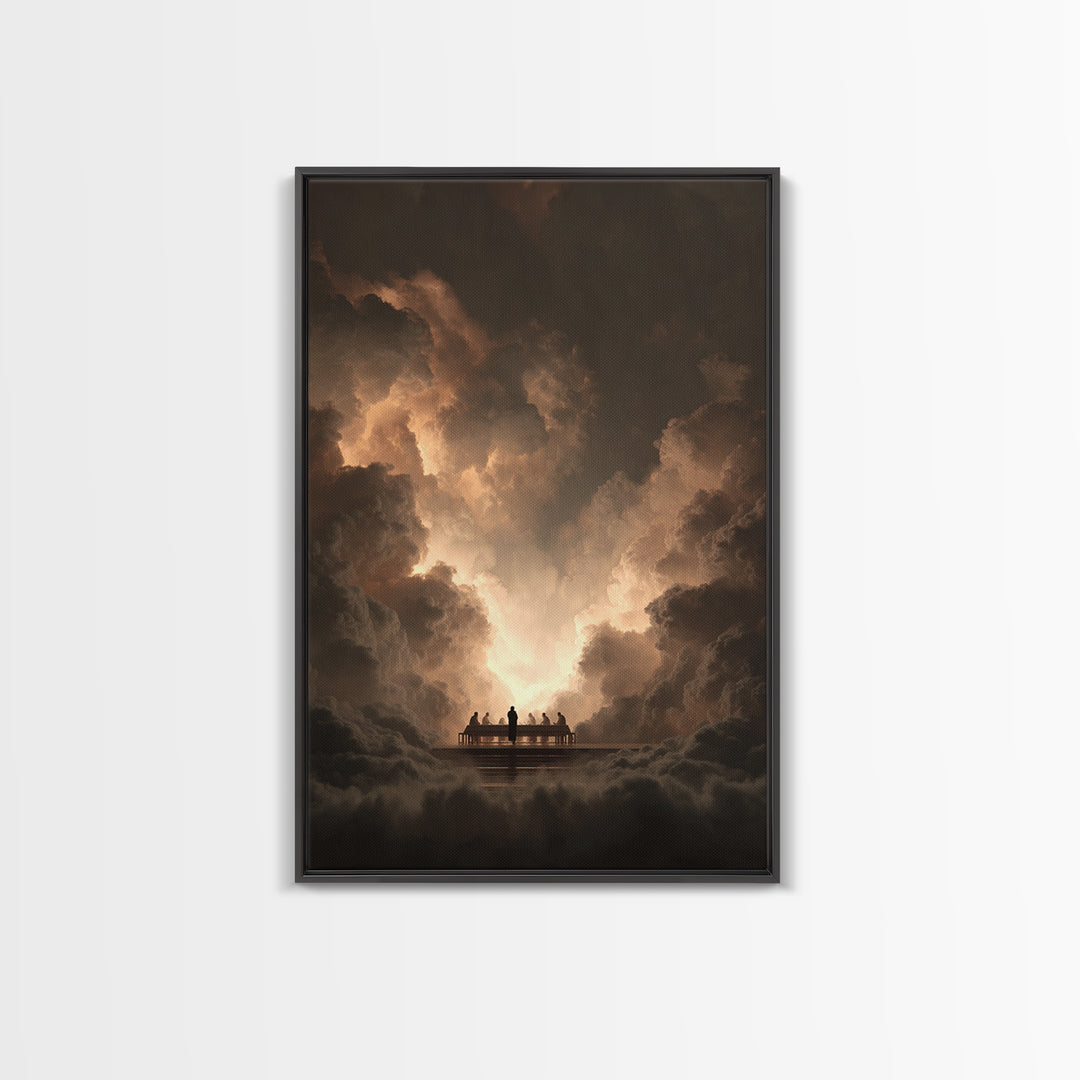 Eternal Table – Framed Canvas Print – Christian Art Canvas – Modern Christian Art – Jesus Painting – Christian Wall Art – Christmas Art