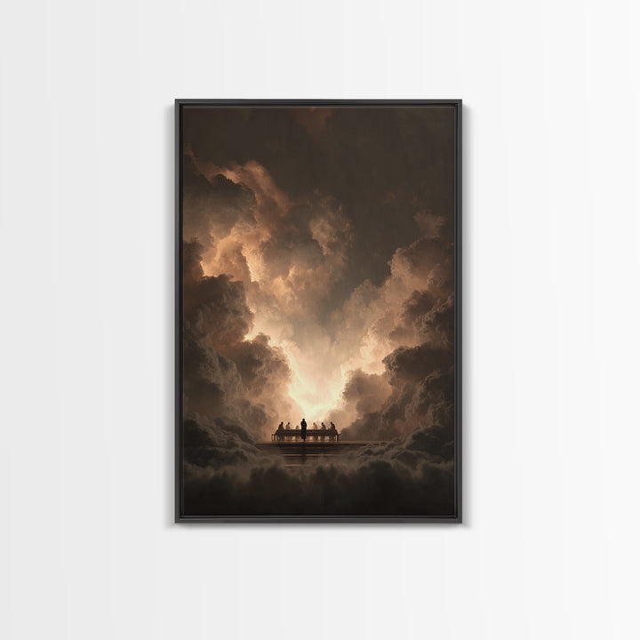 Eternal Table – Framed Canvas Print – Christian Art Canvas – Modern Christian Art – Jesus Painting – Christian Wall Art – Christmas Art