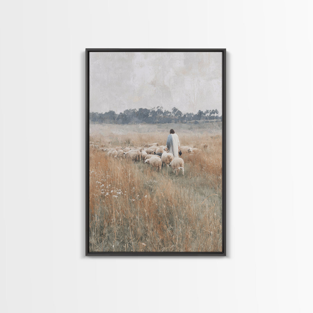 Golden Fields | Framed Canvas Print | Christian Wall Art | Christian Art Canvas | Subtle Christian Art | Christian Painting | Christian Art
