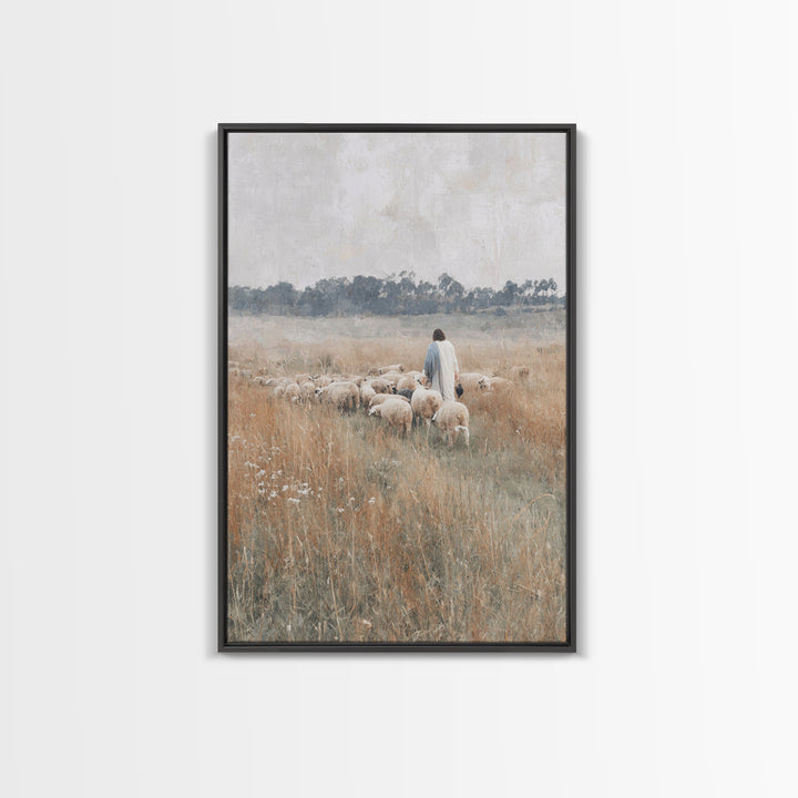 Golden Fields | Framed Canvas Print | Christian Wall Art | Christian Art Canvas | Subtle Christian Art | Christian Painting | Christian Art