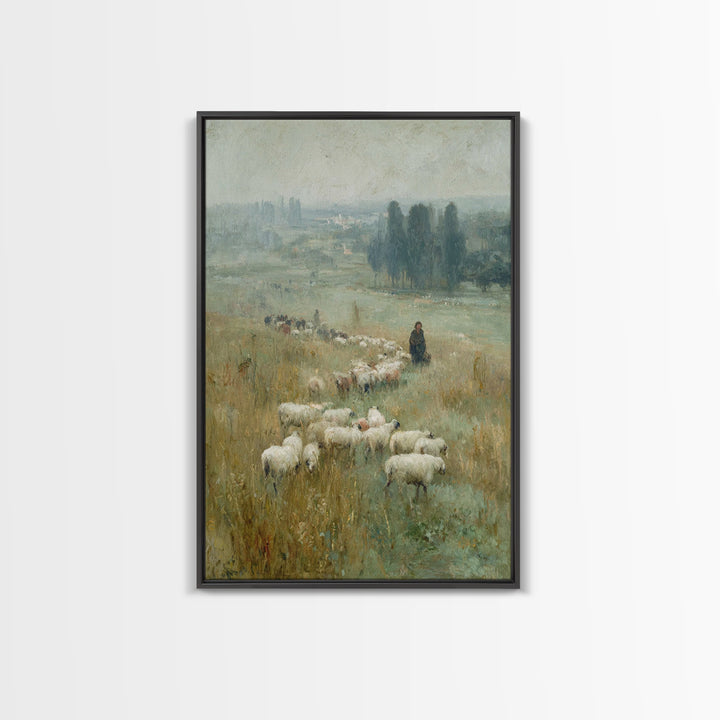 Morning Trail | Framed Canvas Print | Christian Art Canvas | Christian Painting | Christian Wall Art | Subtle Christian Art | Christian Dec