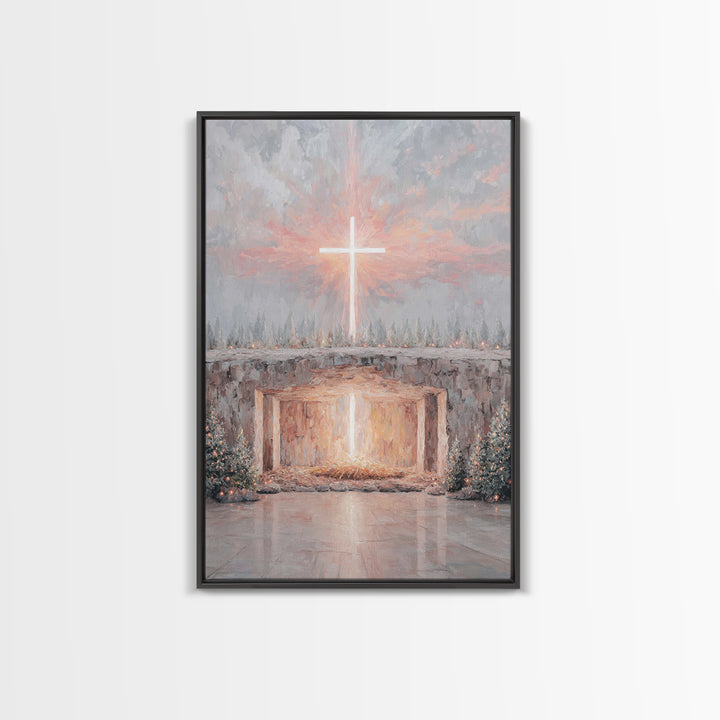 Hillside Journey | Framed Canvas Print | Christian Painting | Christian Wall Art | Christian Art Canvas | Vintage Christian Art | Christian