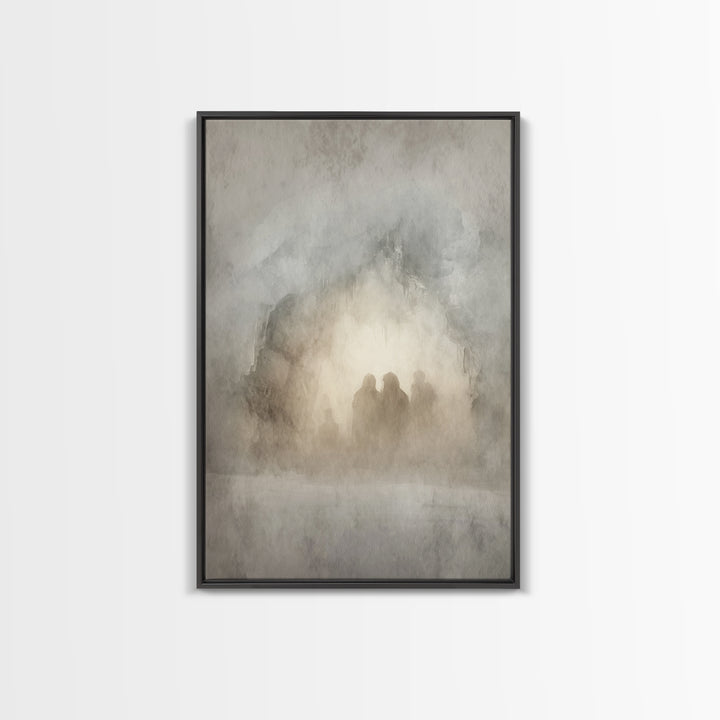 Divine Winter Journey – Framed Canvas Print – Christian Art – Christian Art Canvas – Christian Wall Art – Jesus Painting – Christian Christ