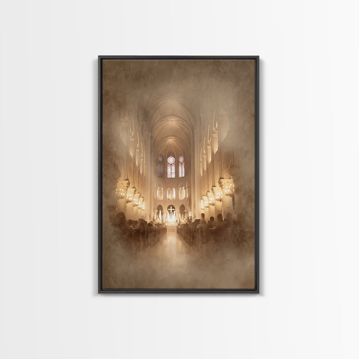 Sanctuary Light – Framed Canvas Print – Christian Wall Art – Christian Art Canvas – Jesus Painting – Christmas Art Prints