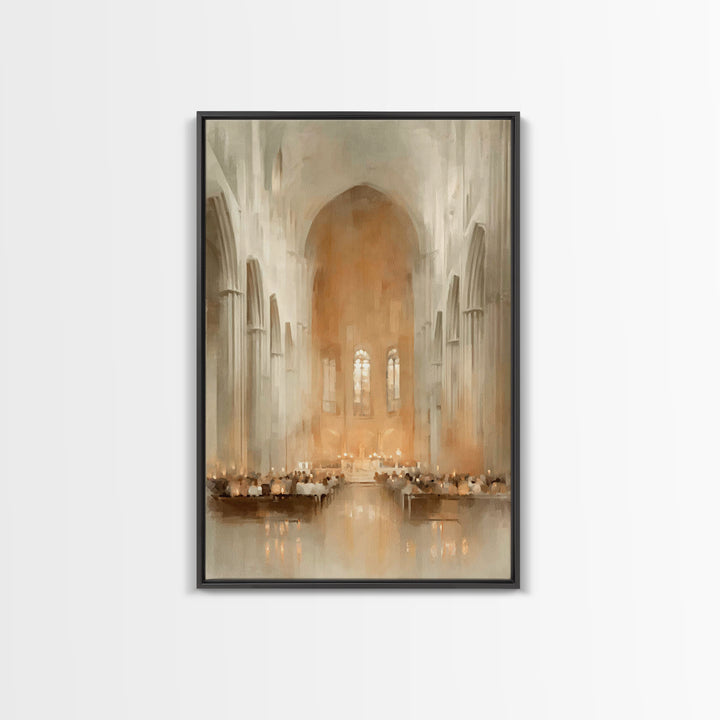 Cathedral Grace – Framed Canvas Print – Christian Art Canvas – Christian Wall Art – Christmas Art Work – Modern Christian Art