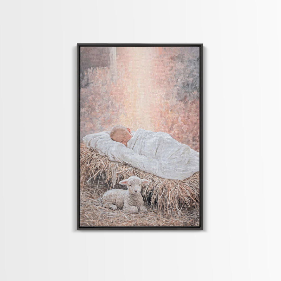 Radiant Holy Dawn – Framed Canvas Print – Christian Wall Art – Modern Christian Art – Jesus Christmas Art – Christmas Art Prints – Christia