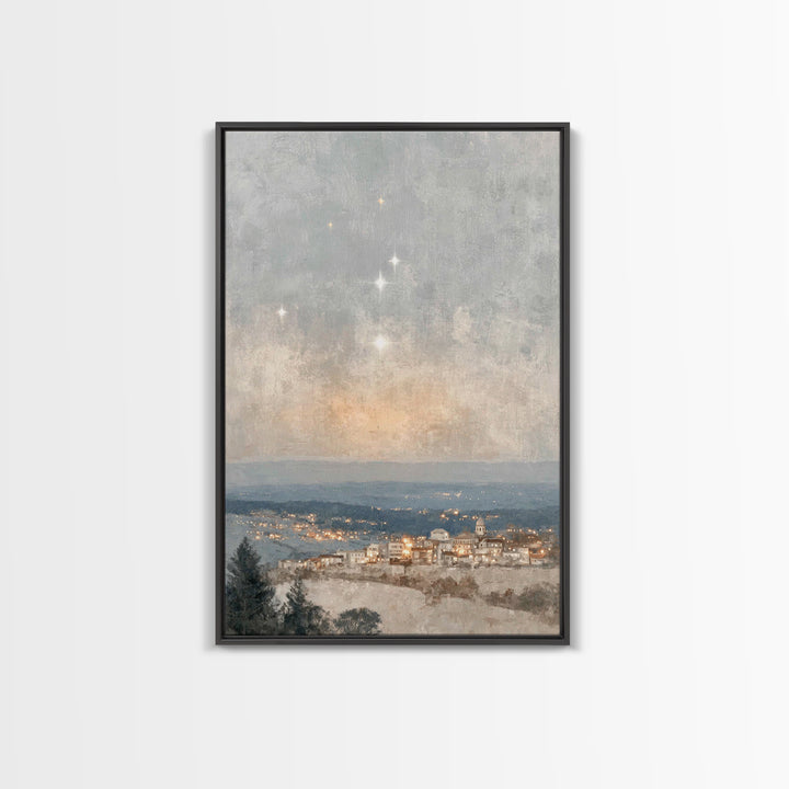 Holy Dawn – Framed Canvas Print – Christian Art Prints – Christmas Canvas Wall Art – Christian Wall Art – Subtle Christian Art