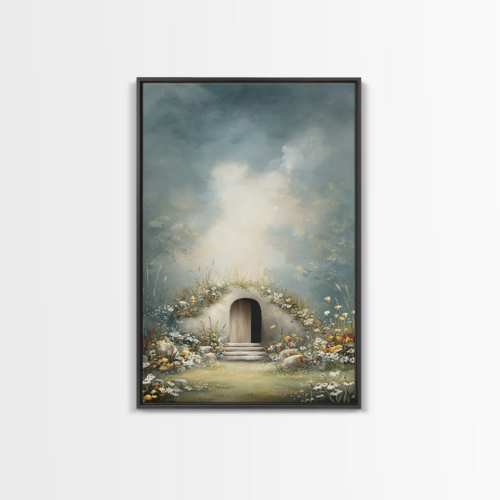 Garden Of Hope | Framed Canvas Print | Christian Art Print | Christian Wall Art | Jesus Painting Canvas | Christian Home Decor