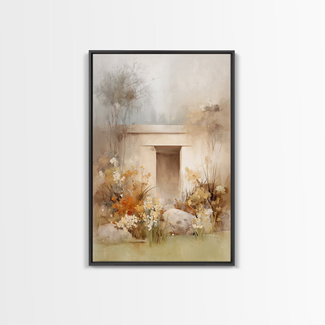 Graceful Stillness – Framed Canvas Print – Christian Art Work – Christian Wall Art – Jesus Painting – Modern Christian Art
