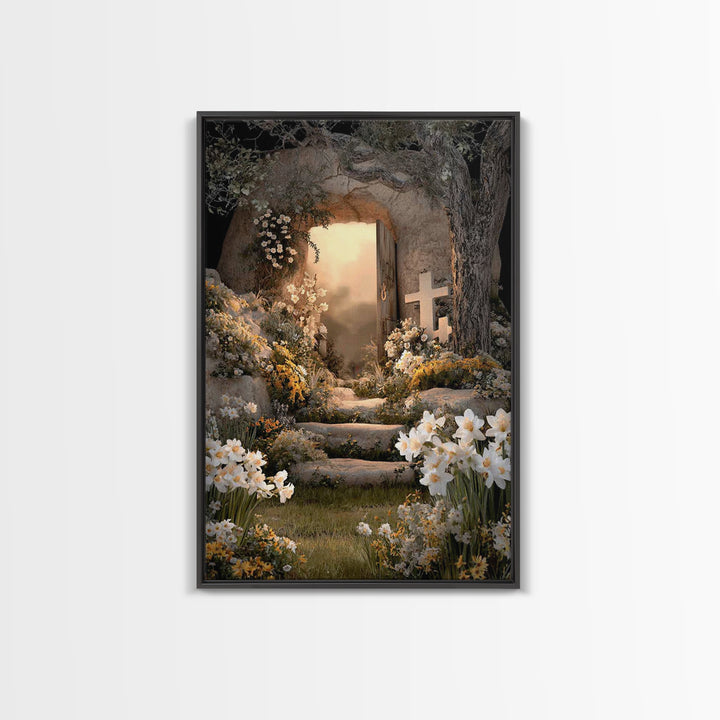 Eternal Promise | Framed Canvas Print | Christian Wall Art | Jesus Painting Canvas | Christian Christmas Art | Christian Decor