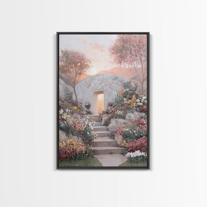 Risen Glory | Framed Canvas Print | Christian Wall Art | Jesus Painting | Christian Art Print | Christian Easter Art