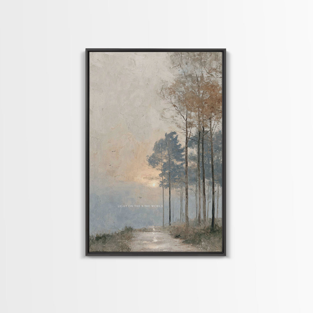 Dawn Of Hope – Framed Canvas Print – Christian Wall Art – Subtle Christian Art – Christian Art Canvas – Minimalist Christian Art – Christia