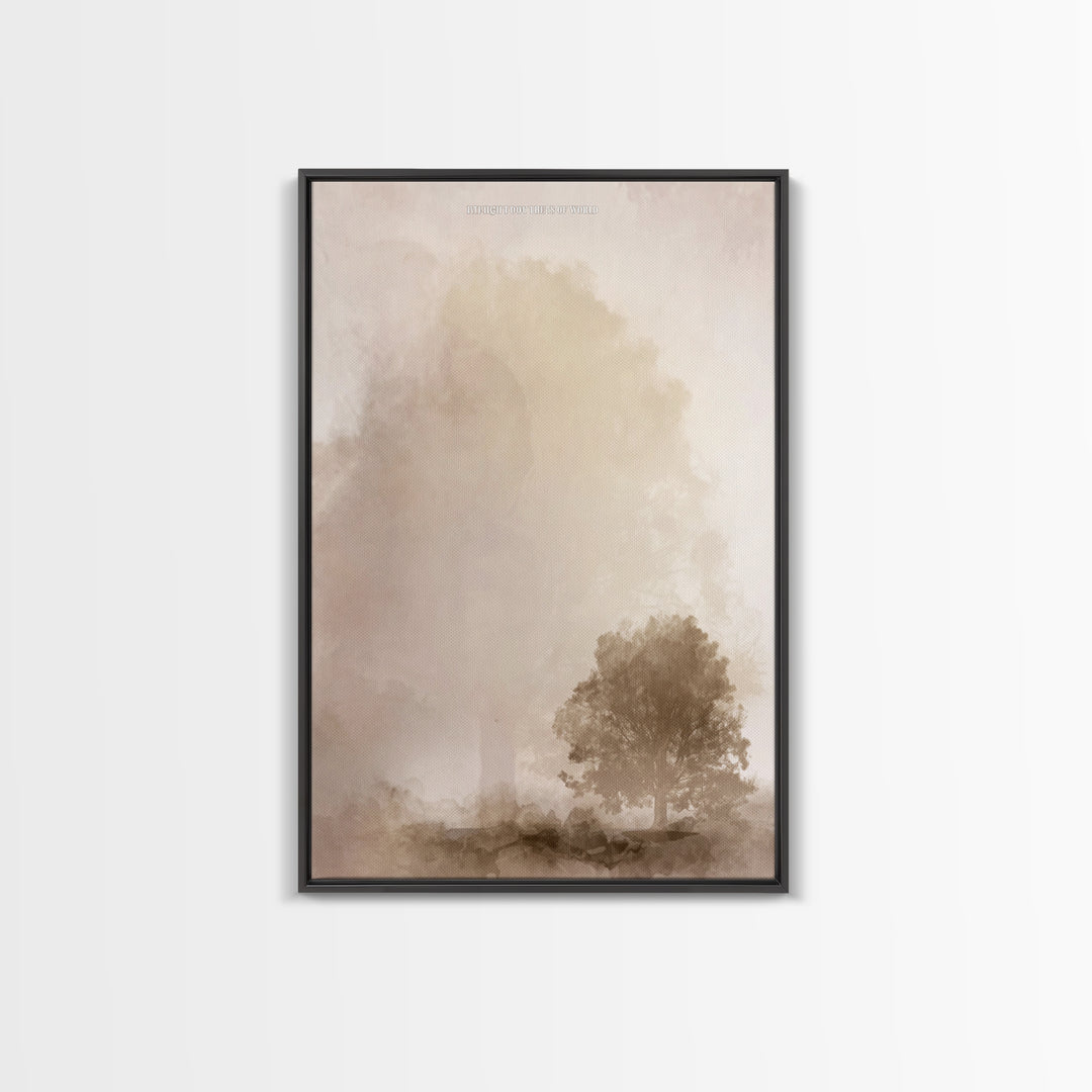 Eternal Light Tree – Framed Canvas Print – Christian Art Canvas – Christian Wall Art – Subtle Christian Art – Christian Art Work – Christia