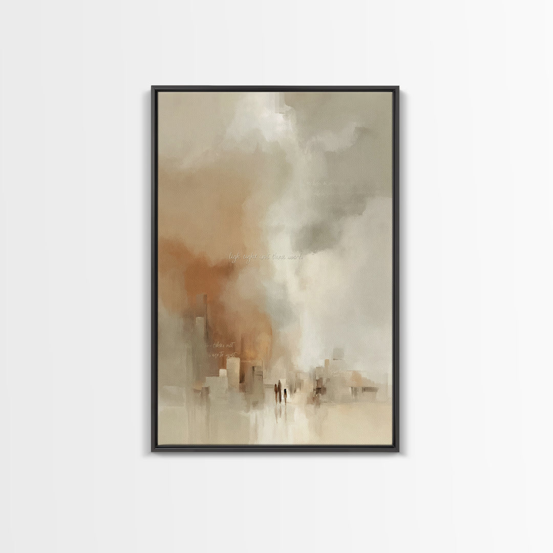 City Of Mercy | Framed Canvas Print | Christian Wall Art | Abstract Christian Art | Christian Art Canvas | Christian Decor | Modern Christi