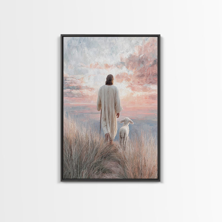 Guided By Light | Framed Canvas Print | Jesus Painting | Christian Art Canvas | Christian Christmas Art | Christian Decor
