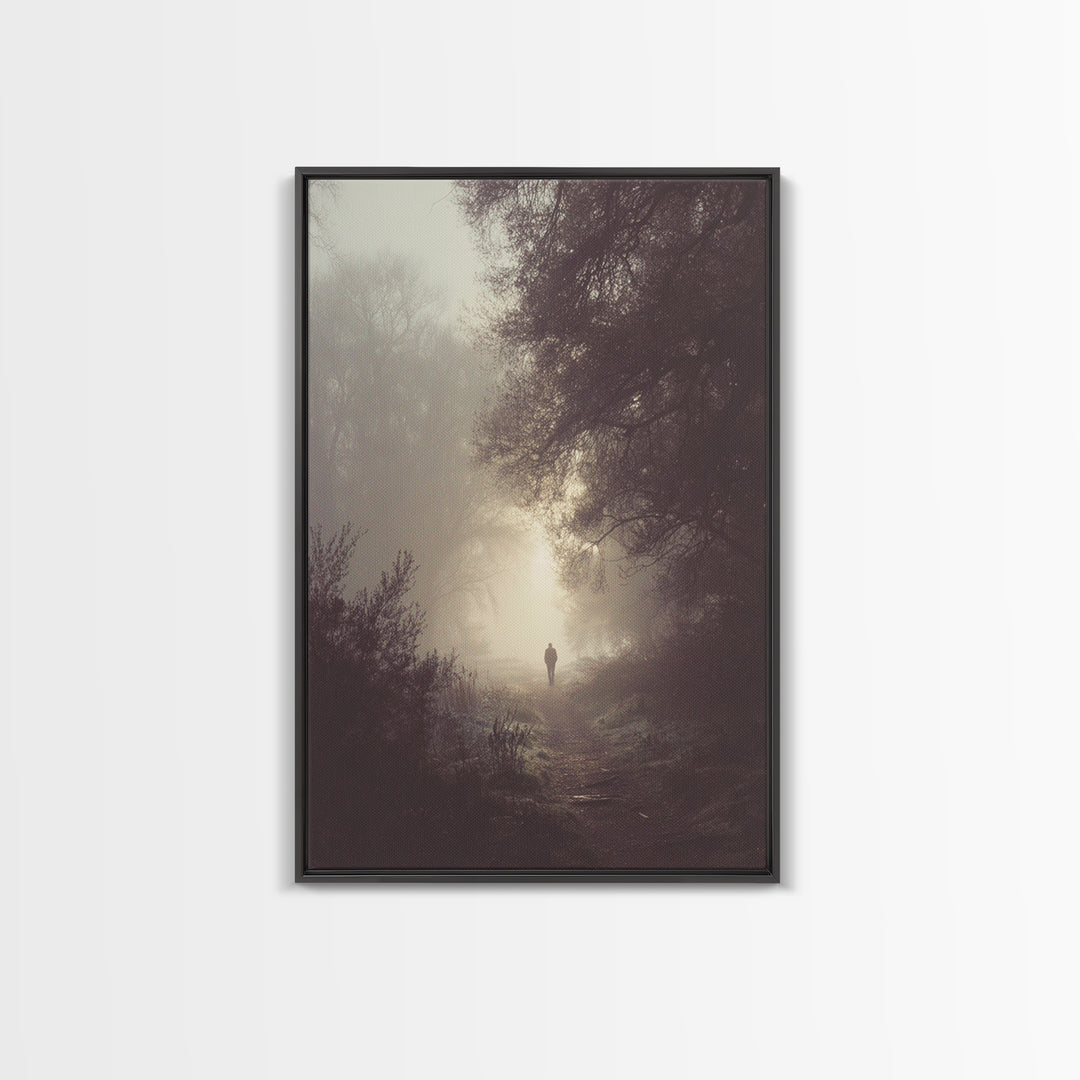 Silent Dawn – Framed Canvas Print – Moody Christian Art – Christian Art Canvas – Christian Wall Art – Jesus Painting – Christian Decoration