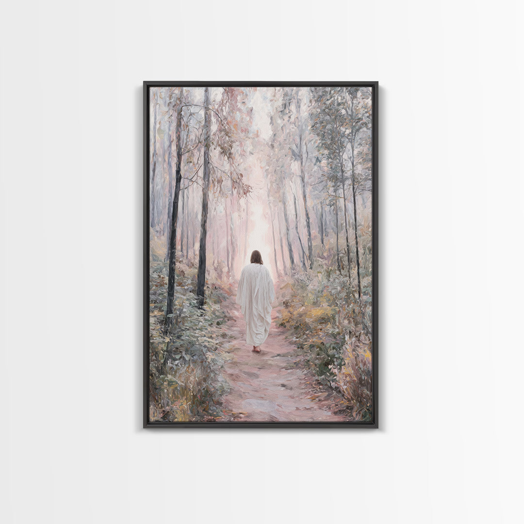 Path Of Grace – Framed Canvas Print – Christian Wall Art – Christian Art Print – Jesus Painting – Modern Christian Art – Christian Gift