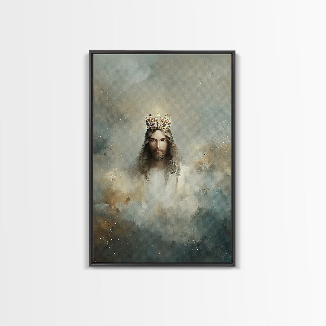 Crowned Glory – Framed Canvas Print – Jesus Art Print – Christian Wall Art – Christian Art Canvas – Christian Art – Unique Christian Art