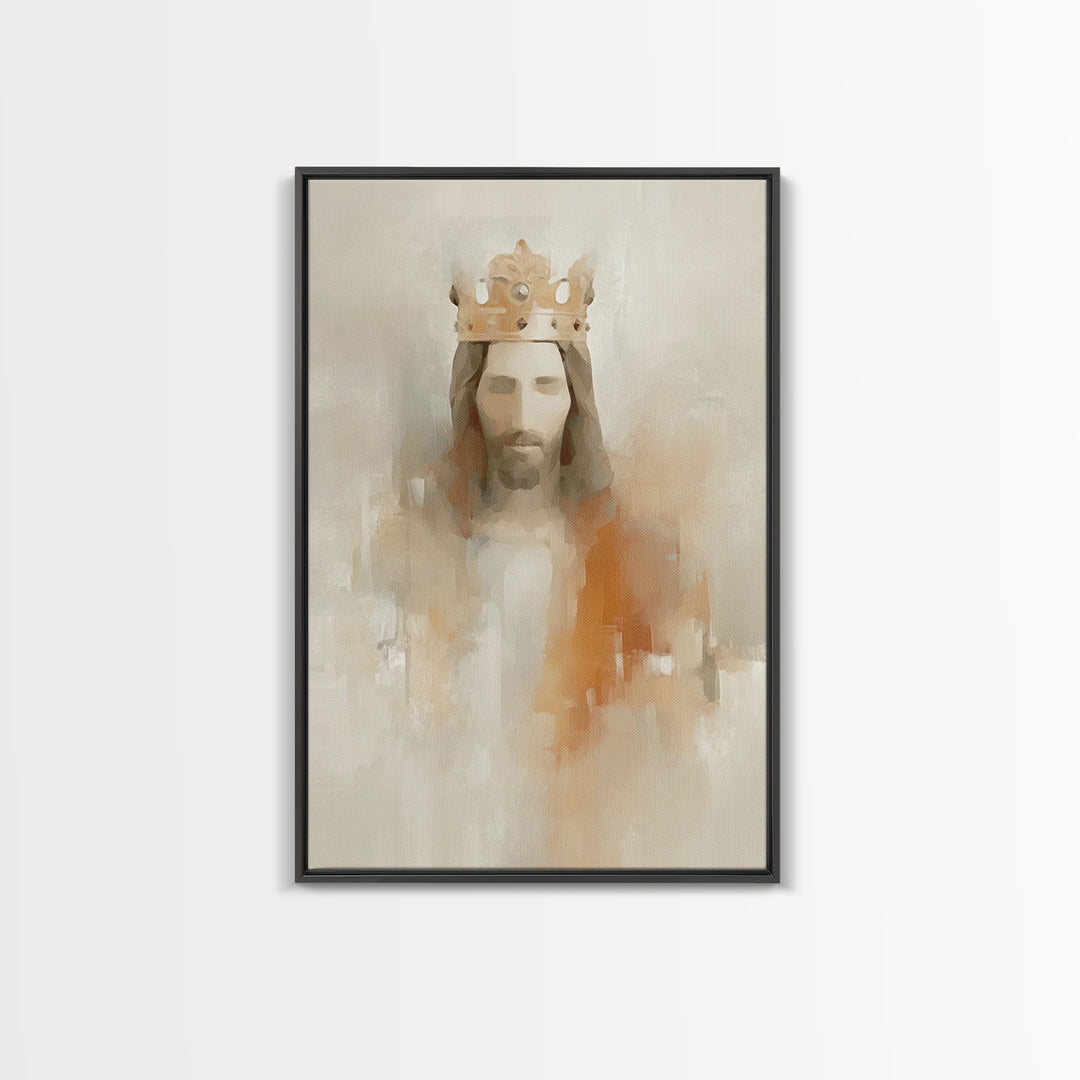 Holy Light Reverie - Framed Canvas Print - Christian Art Canvas - Christian Wall Art - Jesus Painting - Christian Decor - Christmas Art - F