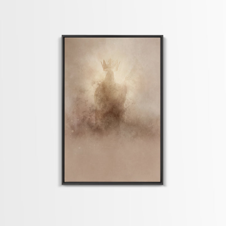Radiant King Glory - Framed Canvas Print - Jesus Painting - Christian Wall Art - Christian Art Canvas - Christmas Art - Christian Gifts - F