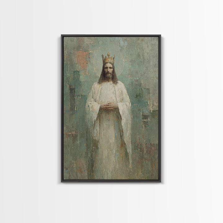 Night Of Majesty - Framed Canvas Print - Christian Art Canvas - Christian Wall Art - Jesus Painting - Christian Christmas Art - Christian G