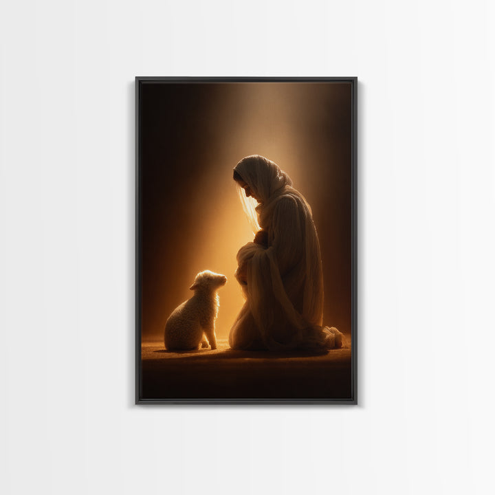 Everlasting Peace - Framed Canvas Print - Christian Wall Art - Christian Art Canvas - Jesus Painting - Christian Decor - Christmas Art - Fa