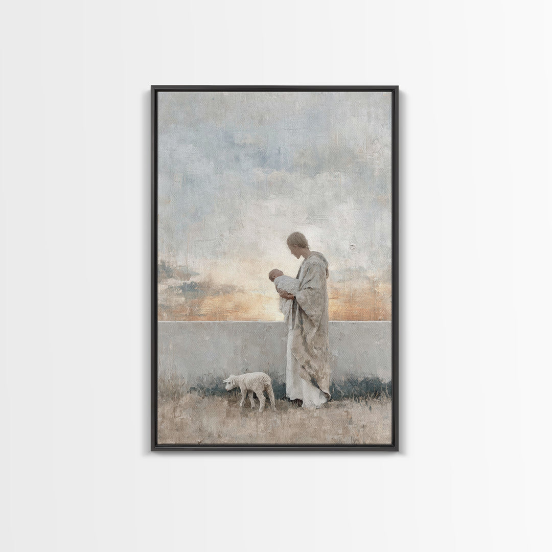 Dawn Of Promise | Framed Canvas Print | Christian Wall Art | Christian Art Canvas | Jesus Painting | Christian Christmas Art | Christian De