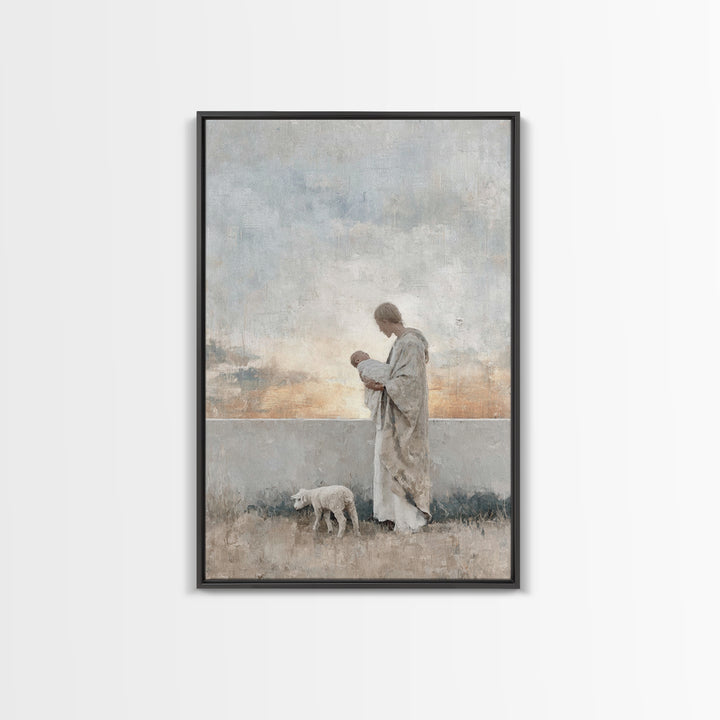 Dawn Of Promise | Framed Canvas Print | Christian Wall Art | Christian Art Canvas | Jesus Painting | Christian Christmas Art | Christian De