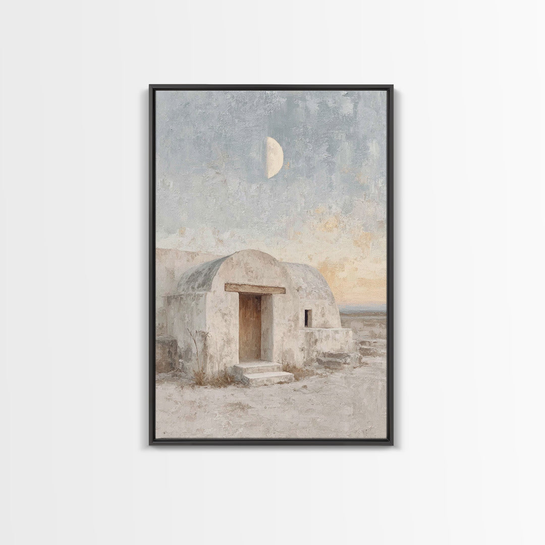 Desert Dwelling Hope, Framed Canvas Print, Christmas Art, Christian Wall Art, Christian Art Canvas, Christian Christmas Art, Christian Gift