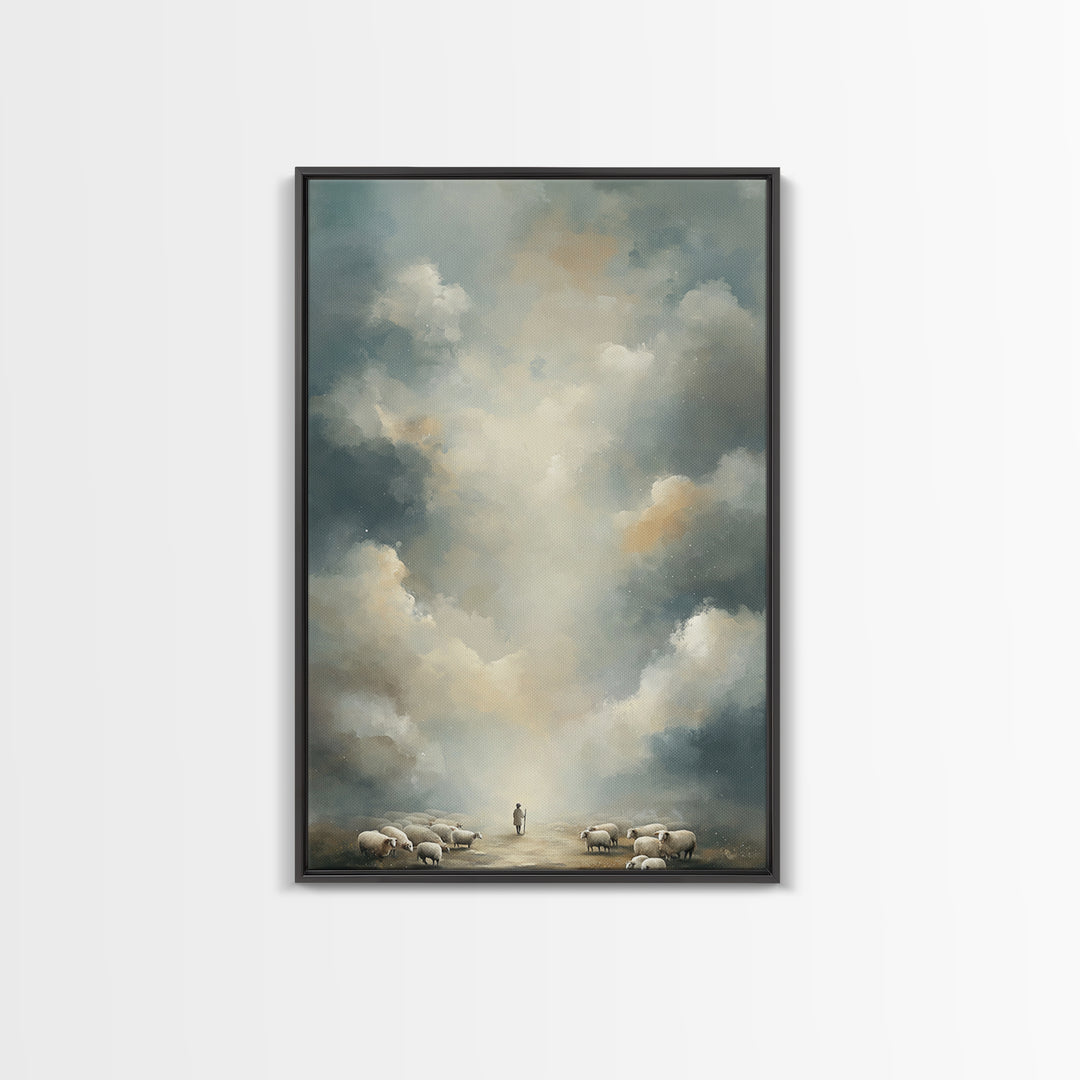 Clouds Of Promise – Framed Canvas Print – Christian Art Canvas – Christian Wall Art – Large Christian Art – Subtle Christian Art – Christia