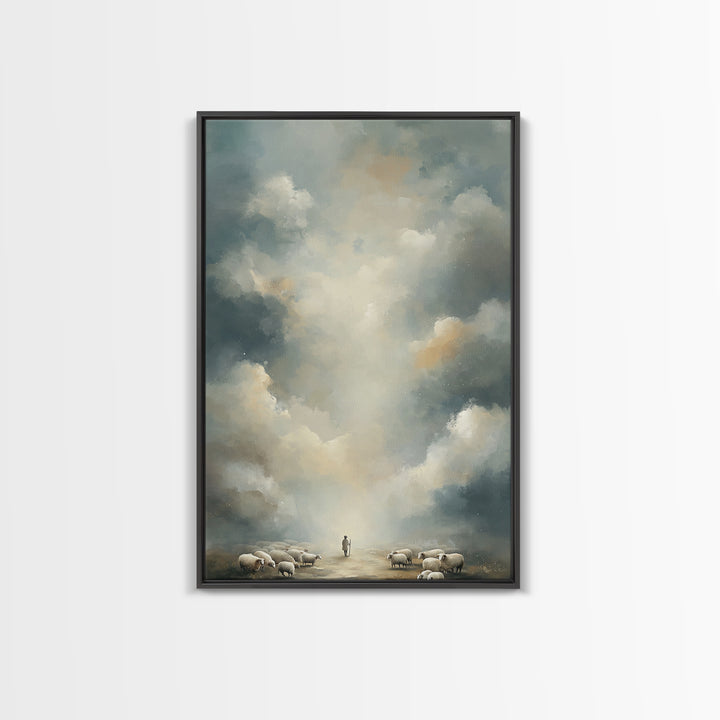 Clouds Of Promise – Framed Canvas Print – Christian Art Canvas – Christian Wall Art – Large Christian Art – Subtle Christian Art – Christia