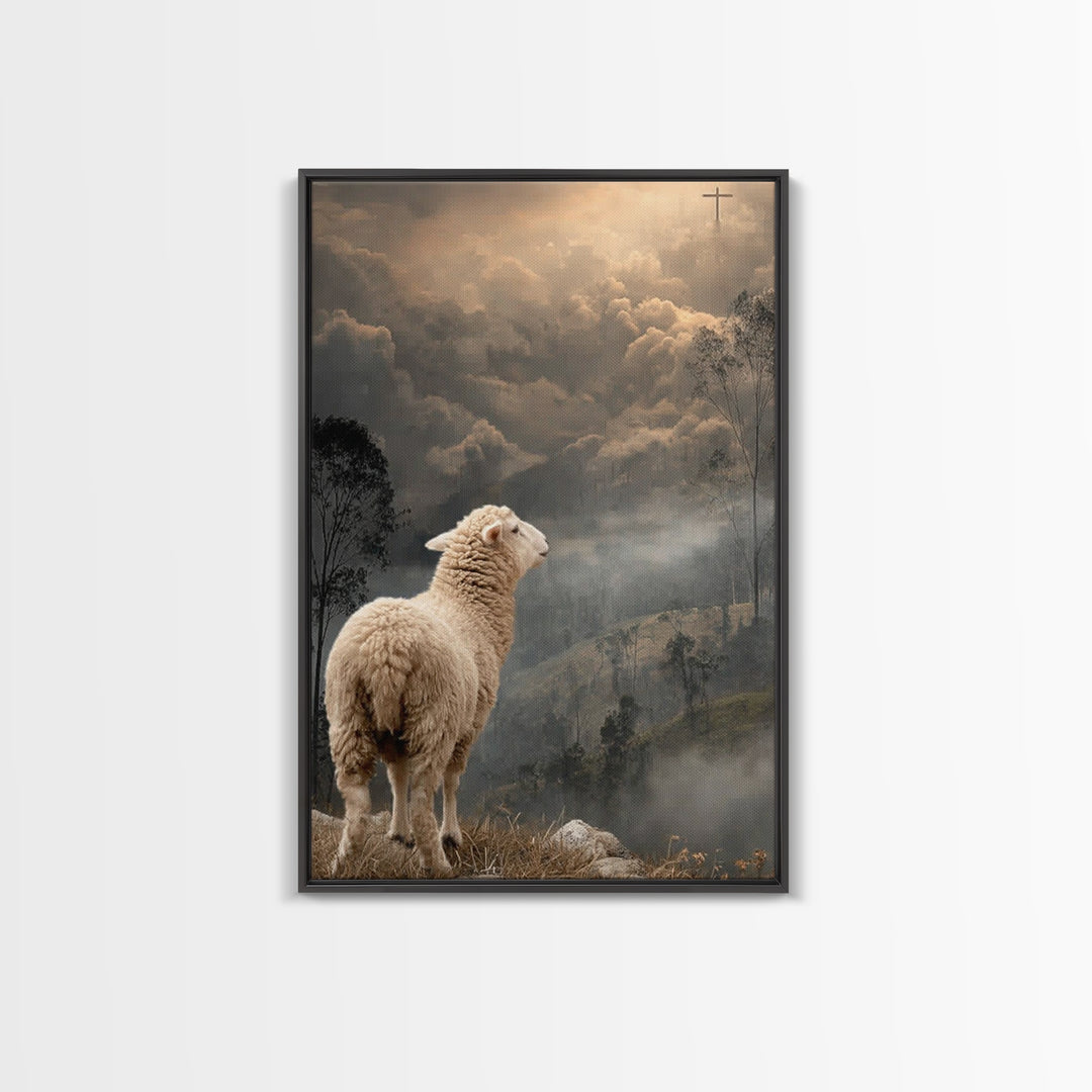 Valley Of Hope | Framed Canvas Print | Christian Wall Art | Christian Art Canvas | Christian Christmas Decor | Moody Christian Art | Jesus