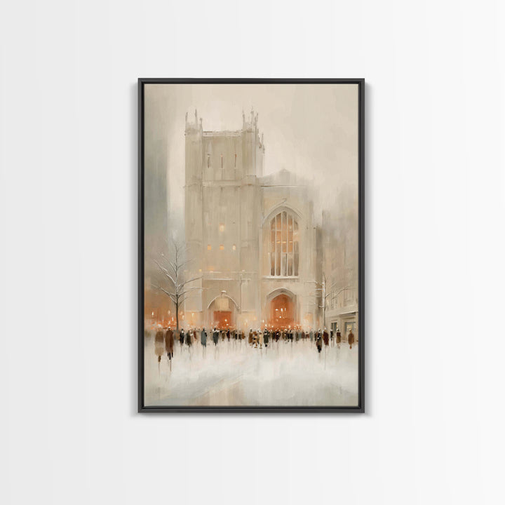 Holy Assembly – Framed Canvas Print – Christian Wall Art – Christian Art Canvas – Christian Art Print – Minimalist Christian Art – Christia