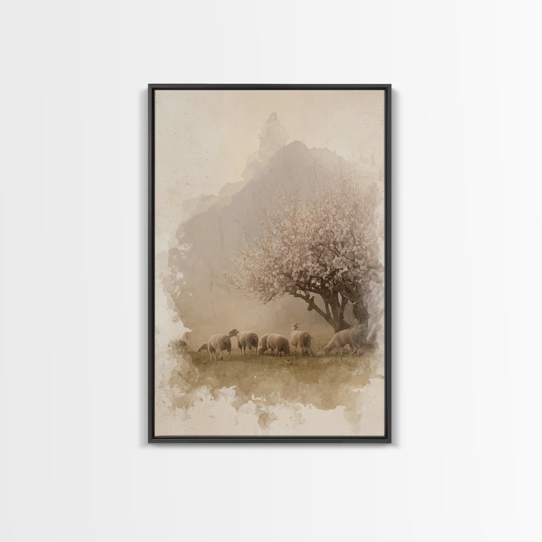 Orchard Of Mercy – Framed Canvas Print – Christian Art Canvas – Christian Wall Art – Jesus Painting – Christian Decor