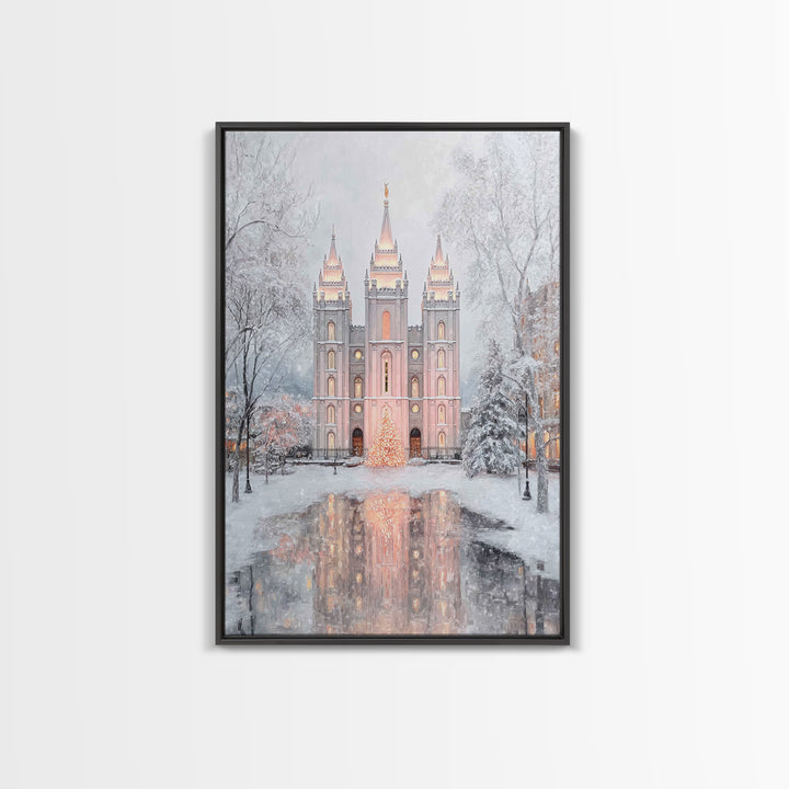 Temple Of Peace – Framed Canvas Print – Christian Christmas Art – Christian Wall Art – Christmas Art Prints – Christian Decor – Modern Chri