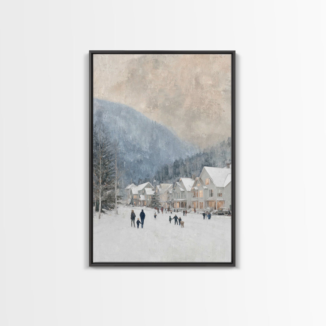 Winter Grace – Framed Canvas Print – Christian Wall Art – Christmas Art Prints – Christian Christmas Art – White Christmas Art – Christian