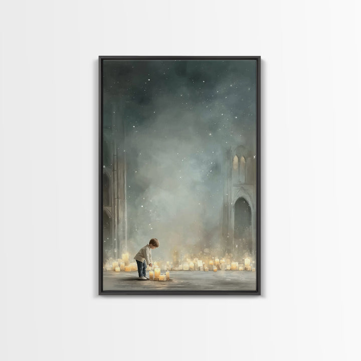 Heavenly Dawn – Framed Canvas Print – Christian Wall Art – Christian Christmas Art – Christian Art Canvas – Modern Christian Art – Christia