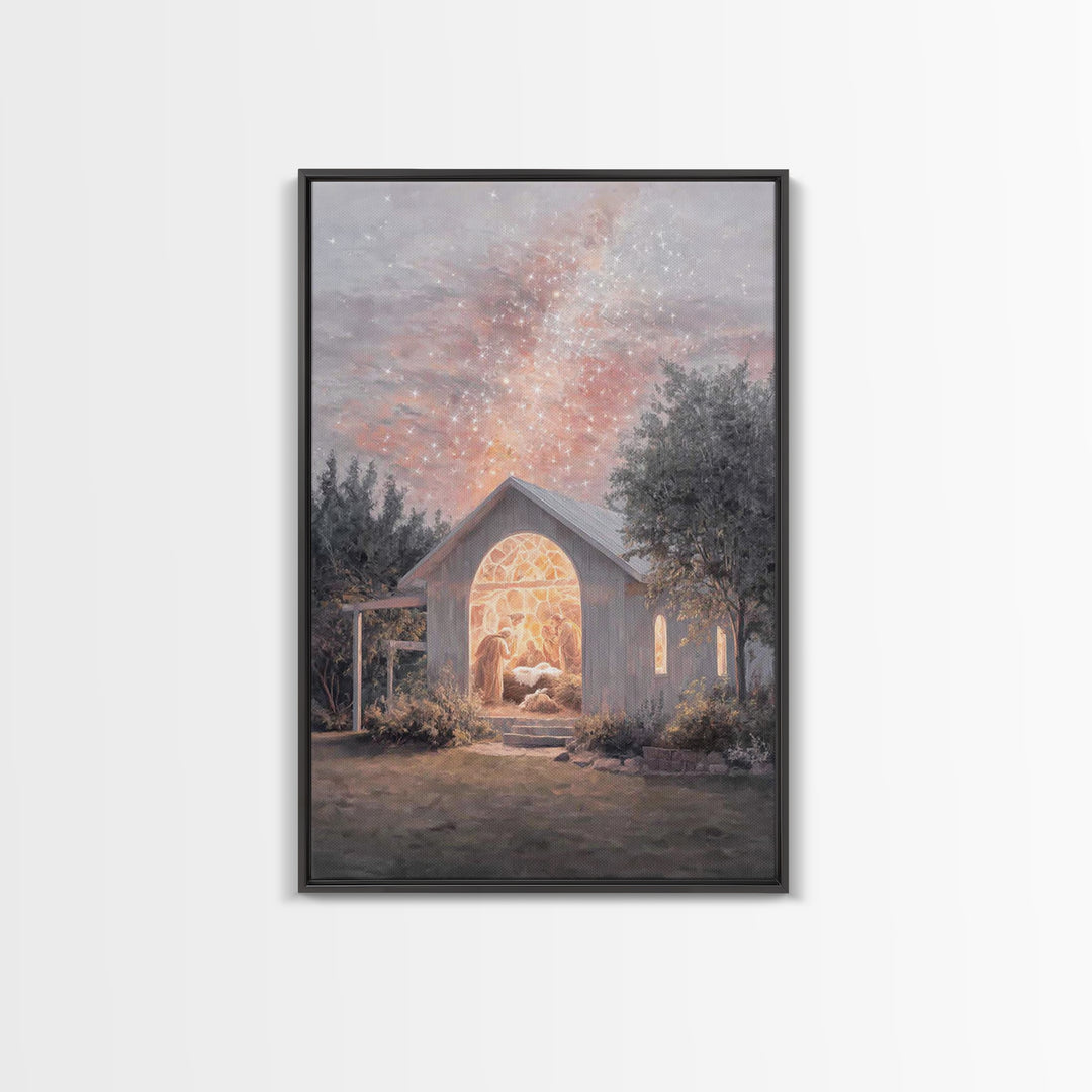 Dawn Of Bethlehem | Framed Canvas Print | Christmas Art Prints | Christian Christmas Art | Christian Art Canvas | Modern Christmas Art | Ch