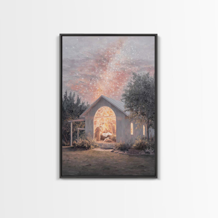 Dawn Of Bethlehem | Framed Canvas Print | Christmas Art Prints | Christian Christmas Art | Christian Art Canvas | Modern Christmas Art | Ch