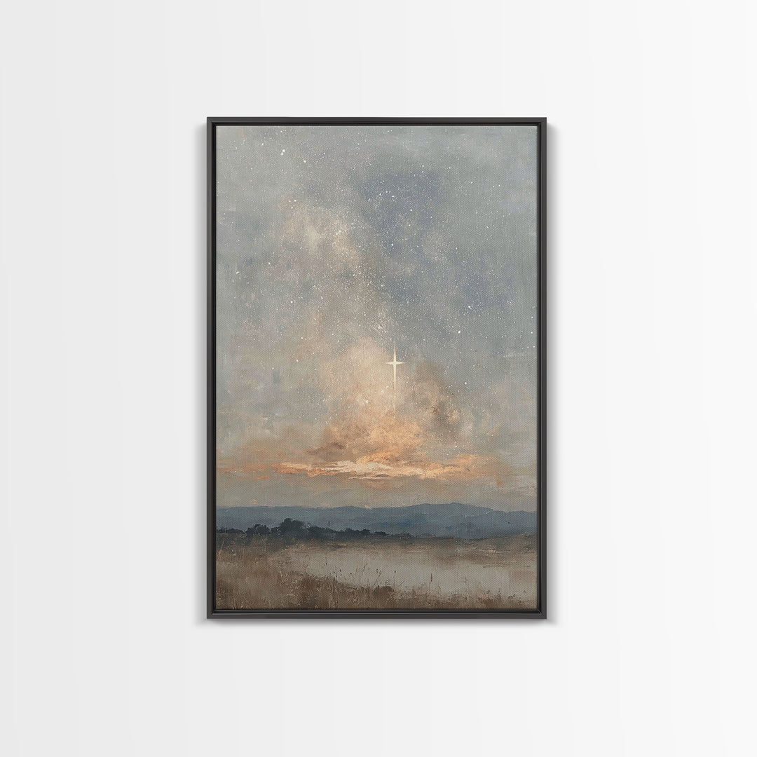 Cross of Hope - Framed Canvas Print - Christian Art Canvas - Christian Wall Art - Jesus Painting - Christian Christmas Decorations - Christ