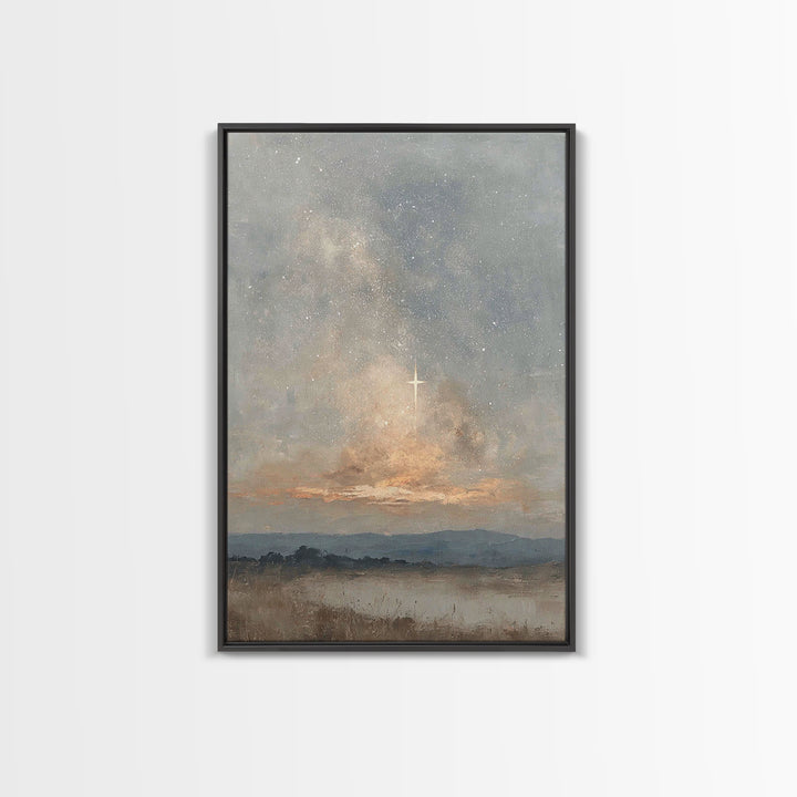 Cross of Hope - Framed Canvas Print - Christian Art Canvas - Christian Wall Art - Jesus Painting - Christian Christmas Decorations - Christ
