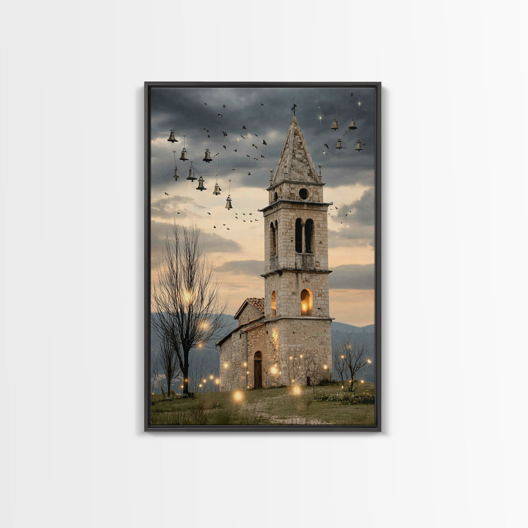 City of Light - Framed Canvas Print - Christian Art Canvas - Christmas Art - Christian Christmas Art - Christian Wall Art - Christian Gift