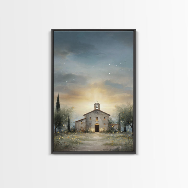 Church of Blessings - Framed Canvas Print - Christian Wall Art - Christian Art Painting - Christian Decor - Christian Art Canvas - Christma
