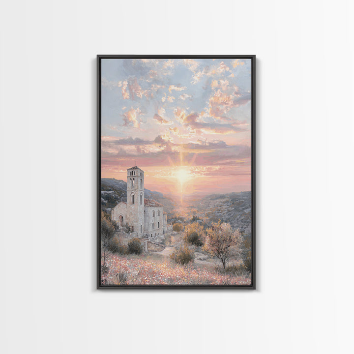 Morning Chapel Light – Framed Canvas Print – Christian Wall Art – Christian Art Canvas – Christian Art Print – Christian Paintings – Christ