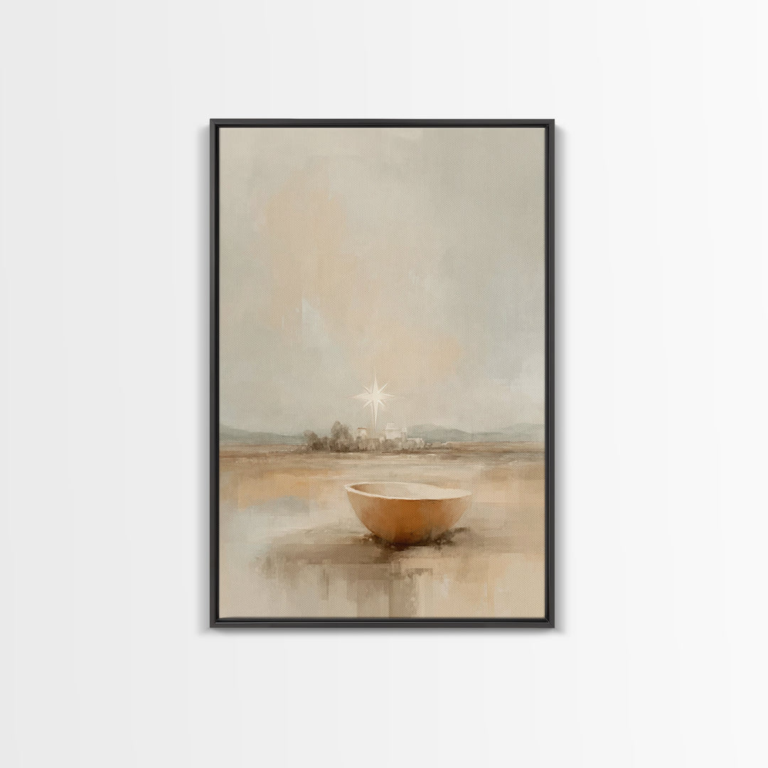 Bethlehem Promise – Framed Canvas Print – Christian Wall Art – Christian Art Print – Christian Christmas Art – Christmas Canvas Wall Art –
