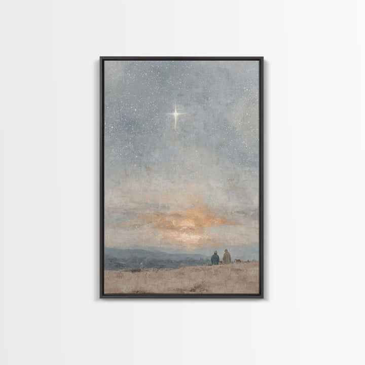 Dawn Star Promise – Framed Canvas Print – Christian Art Canvas – Christmas Art – Christian Wall Art – Christian Christmas Art – Jesus Paint