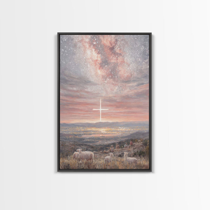 Guiding Light Wonder – Framed Canvas Print – Christian Wall Art – Christmas Art – Christian Art Canvas – Jesus Painting – Christian Christm
