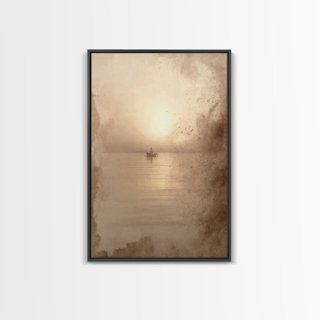 Eternal Tide Light | Framed Canvas Print | Jesus Painting | Christian Wall Art | Christian Art Canvas | Christian Christmas Art | Subtle Ch