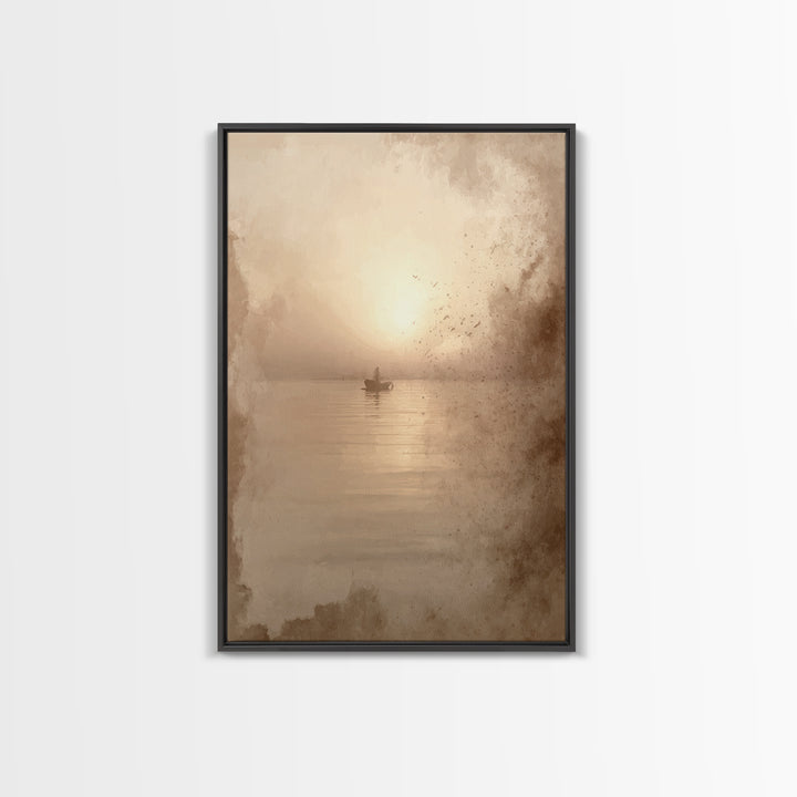 Eternal Tide Light | Framed Canvas Print | Jesus Painting | Christian Wall Art | Christian Art Canvas | Christian Christmas Art | Subtle Ch